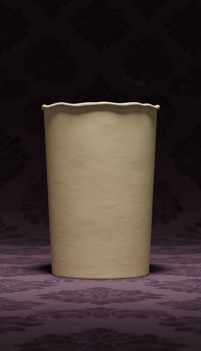 Artisan popcorn tub in champagne cream