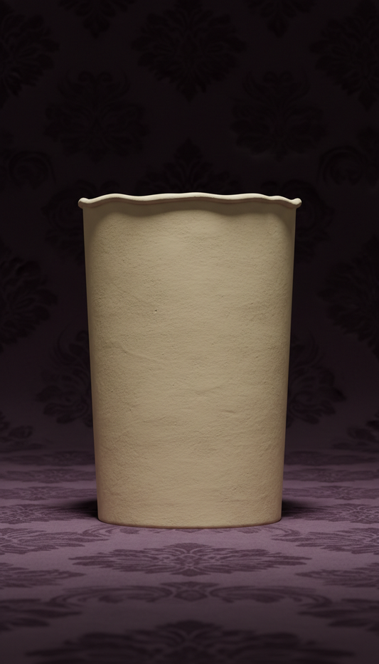 Artisan popcorn tub in champagne cream